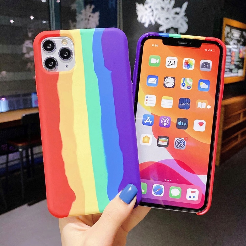 Rainbow Liquid Silicone iPhone Case